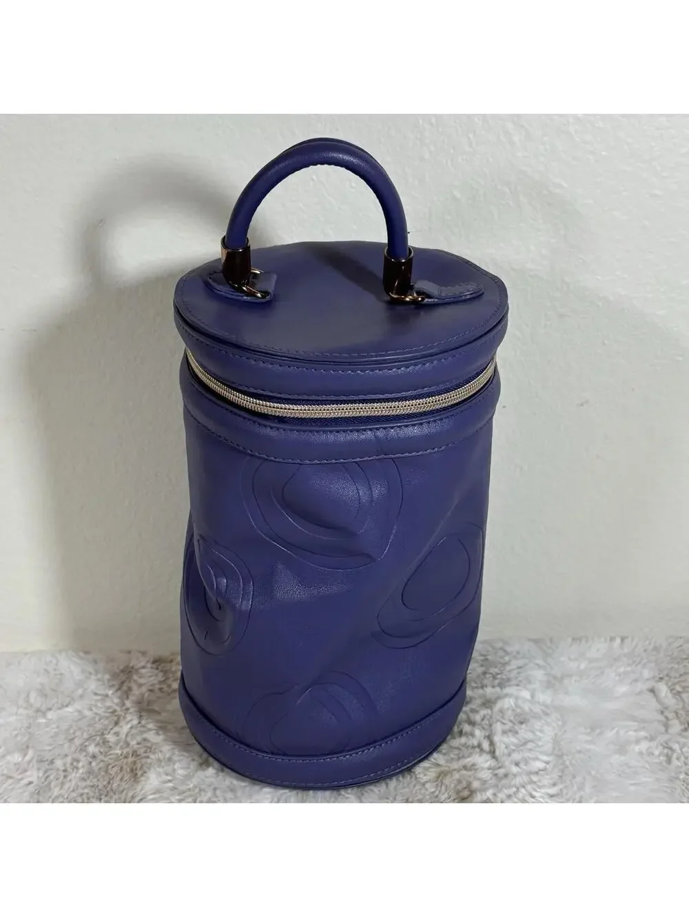 MONAT Purple Travel Toiletry Makeup Case Organizer Bag Zip Top Handle